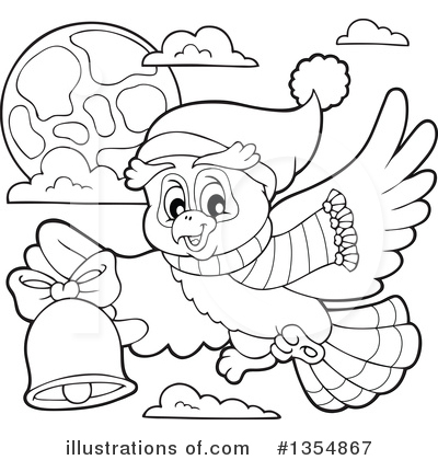 Royalty-Free (RF) Owl Clipart Illustration by visekart - Stock Sample #1354867