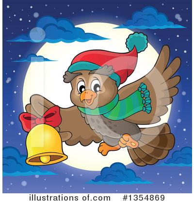 Royalty-Free (RF) Owl Clipart Illustration by visekart - Stock Sample #1354869