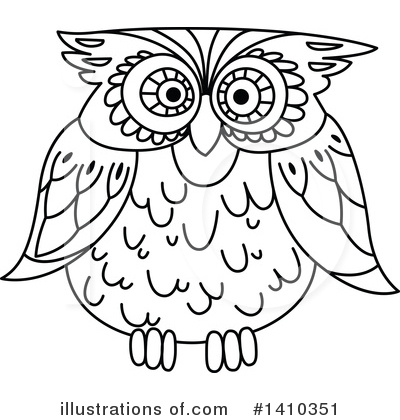 Royalty-Free (RF) Owl Clipart Illustration by Vector Tradition SM - Stock Sample #1410351