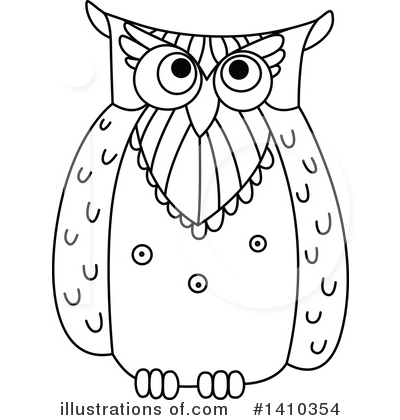 Royalty-Free (RF) Owl Clipart Illustration by Vector Tradition SM - Stock Sample #1410354