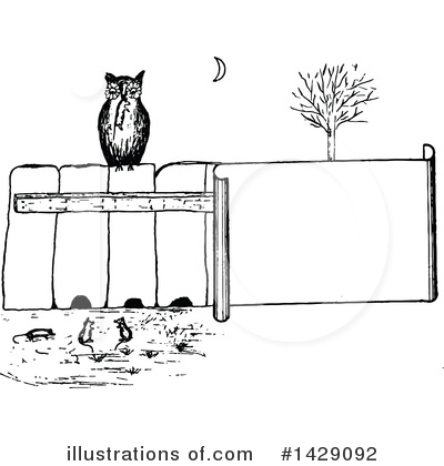 Royalty-Free (RF) Owl Clipart Illustration by Prawny Vintage - Stock Sample #1429092