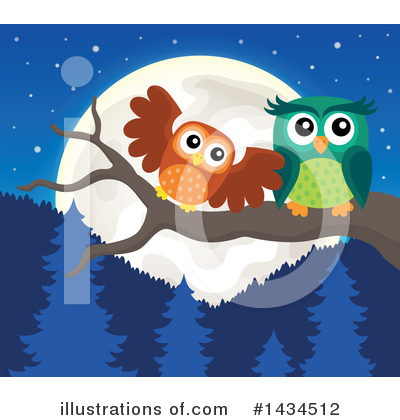 Royalty-Free (RF) Owl Clipart Illustration by visekart - Stock Sample #1434512