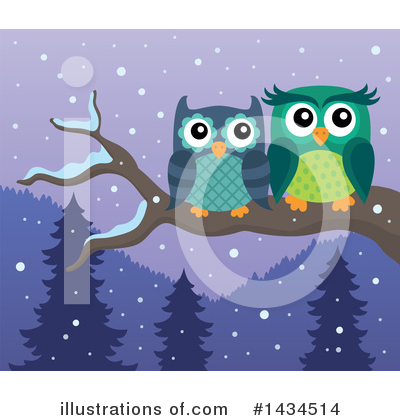 Royalty-Free (RF) Owl Clipart Illustration by visekart - Stock Sample #1434514