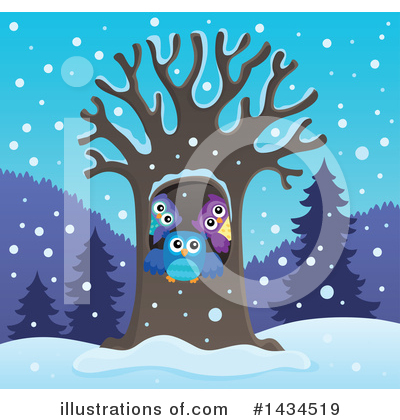 Royalty-Free (RF) Owl Clipart Illustration by visekart - Stock Sample #1434519