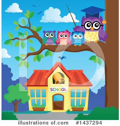 Royalty-Free (RF) Owl Clipart Illustration by visekart - Stock Sample #1437294