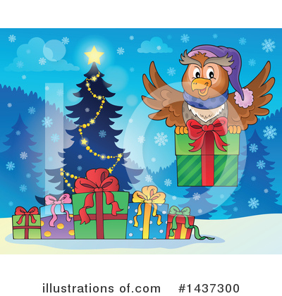 Royalty-Free (RF) Owl Clipart Illustration by visekart - Stock Sample #1437300