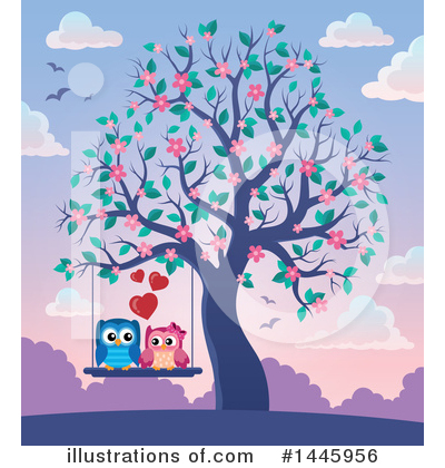 Royalty-Free (RF) Owl Clipart Illustration by visekart - Stock Sample #1445956
