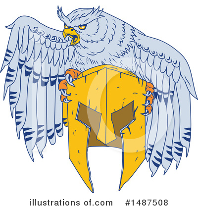 Royalty-Free (RF) Owl Clipart Illustration by patrimonio - Stock Sample #1487508