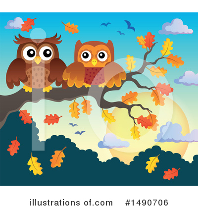 Royalty-Free (RF) Owl Clipart Illustration by visekart - Stock Sample #1490706