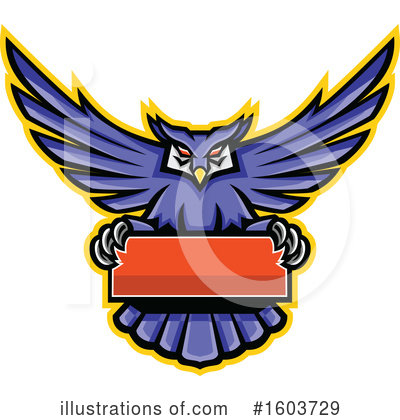 Royalty-Free (RF) Owl Clipart Illustration by patrimonio - Stock Sample #1603729