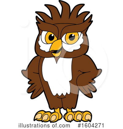Royalty-Free (RF) Owl Clipart Illustration by Mascot Junction - Stock Sample #1604271
