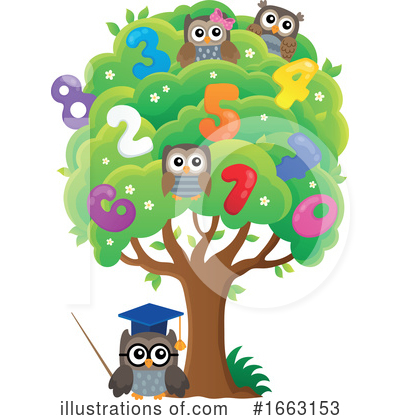 Royalty-Free (RF) Owl Clipart Illustration by visekart - Stock Sample #1663153