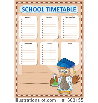 School Timetable Clipart #1663155 by visekart