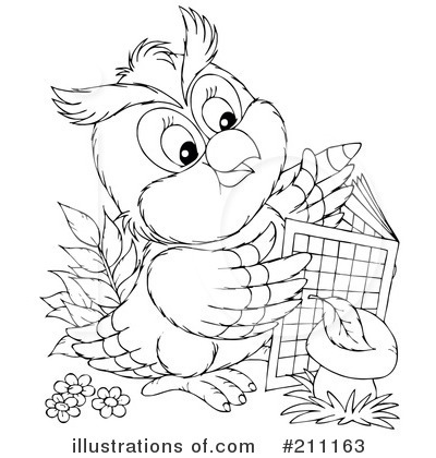 Royalty-Free (RF) Owl Clipart Illustration by Alex Bannykh - Stock Sample #211163