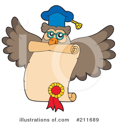 Royalty-Free (RF) Owl Clipart Illustration by visekart - Stock Sample #211689
