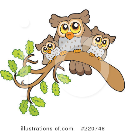 Royalty-Free (RF) Owls Clipart Illustration by visekart - Stock Sample #220748