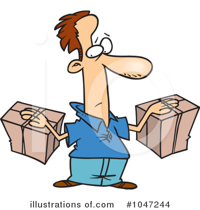 Royalty-Free (RF) Package Clipart Illustration by toonaday - Stock Sample #1047244