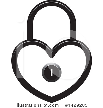 Heart Padlock Clipart #1429285 by Lal Perera