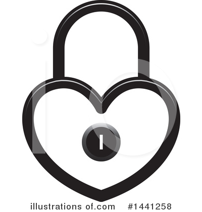 Heart Padlock Clipart #1441258 by Lal Perera