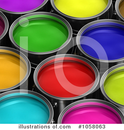 Paint Buckets Clipart #1058063 by stockillustrations
