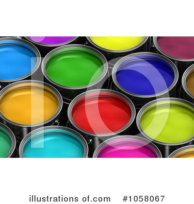 Paint Cans Clipart #1058067 by stockillustrations