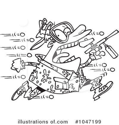 Royalty-Free (RF) Paintball Clipart Illustration by toonaday - Stock Sample #1047199