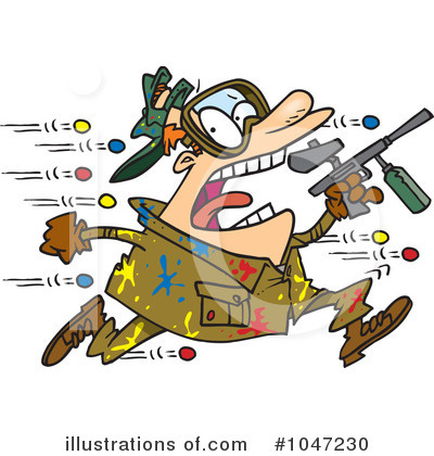 Royalty-Free (RF) Paintball Clipart Illustration by toonaday - Stock Sample #1047230