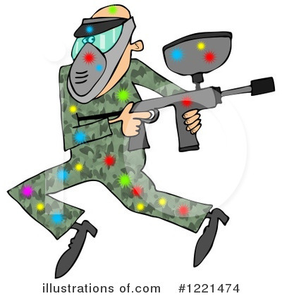Royalty-Free (RF) Paintball Clipart Illustration by djart - Stock Sample #1221474
