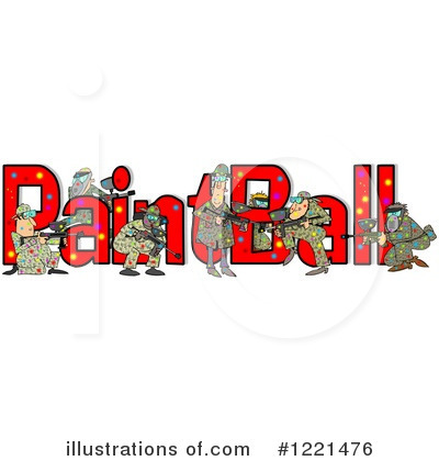 Royalty-Free (RF) Paintball Clipart Illustration by djart - Stock Sample #1221476