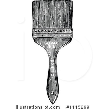 Royalty-Free (RF) Paintbrush Clipart Illustration by Prawny Vintage - Stock Sample #1115299