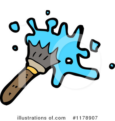 Royalty-Free (RF) Paintbrush Clipart Illustration by lineartestpilot - Stock Sample #1178907
