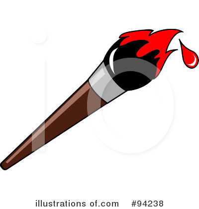 Royalty-Free (RF) Paintbrush Clipart Illustration by Pams Clipart - Stock Sample #94238