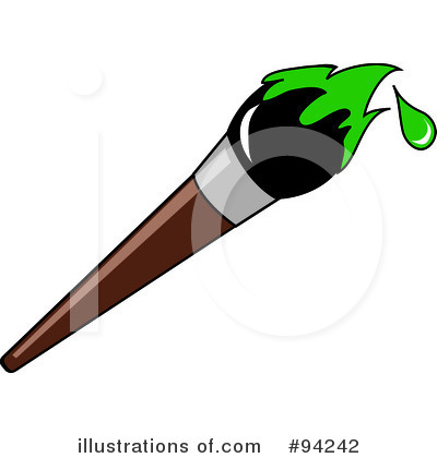 Royalty-Free (RF) Paintbrush Clipart Illustration by Pams Clipart - Stock Sample #94242
