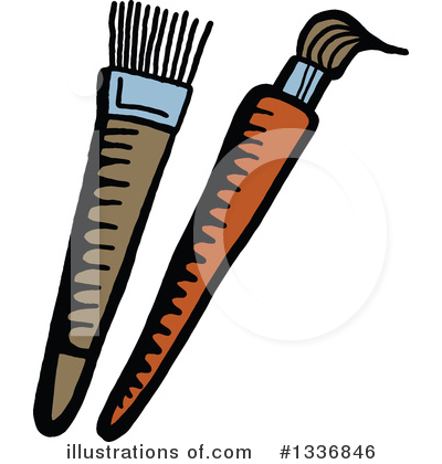 Royalty-Free (RF) Paintbrushes Clipart Illustration by Prawny - Stock Sample #1336846