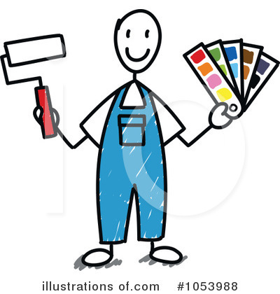 Royalty-Free (RF) Painter Clipart Illustration by Frog974 - Stock Sample #1053988