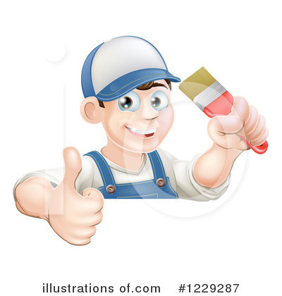 Royalty-Free (RF) Painter Clipart Illustration by AtStockIllustration - Stock Sample #1229287