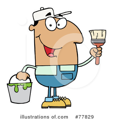 Royalty-Free (RF) Painter Clipart Illustration by Hit Toon - Stock Sample #77829