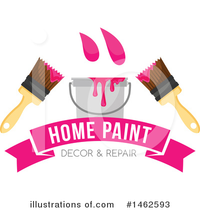 House Painting Clipart #1462593 by Vector Tradition SM