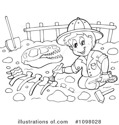 Royalty-Free (RF) Paleontology Clipart Illustration by visekart - Stock Sample #1098028