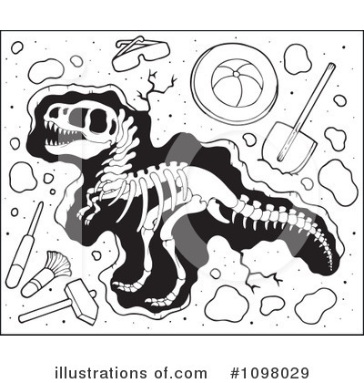 Royalty-Free (RF) Paleontology Clipart Illustration by visekart - Stock Sample #1098029