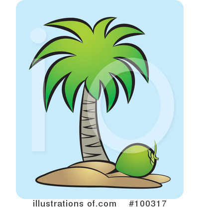 Royalty-Free (RF) Palm Tree Clipart Illustration by Lal Perera - Stock Sample #100317