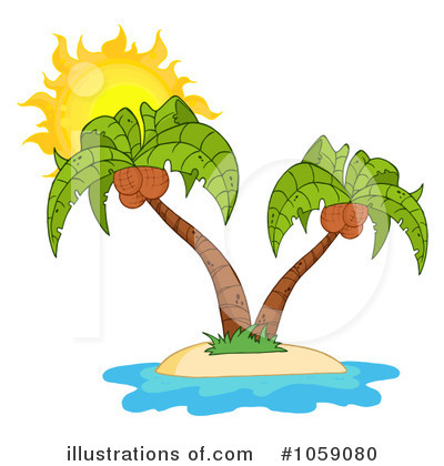 Royalty-Free (RF) Palm Tree Clipart Illustration by Hit Toon - Stock Sample #1059080