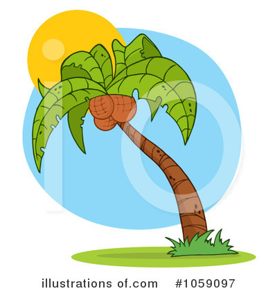 Royalty-Free (RF) Palm Tree Clipart Illustration by Hit Toon - Stock Sample #1059097
