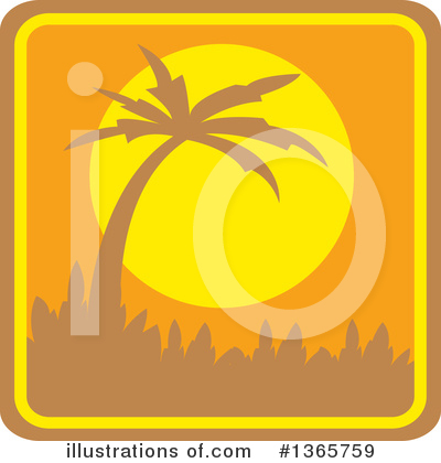 Tropical Sunset Clipart #1365759 by Andy Nortnik