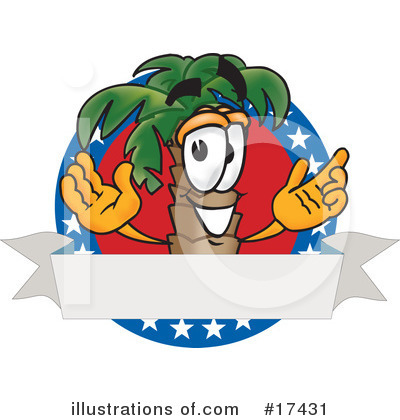 Royalty-Free (RF) Palm Tree Mascot Clipart Illustration by Toons4Biz - Stock Sample #17431