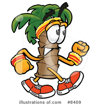 Royalty-Free (RF) Palm Tree Mascot Clipart Illustration by Mascot Junction - Stock Sample #8409