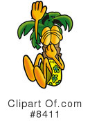 Palm Tree Mascot Clipart #8411 by Mascot Junction