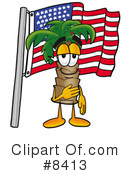 Palm Tree Mascot Clipart #8413 by Mascot Junction