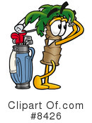 Palm Tree Mascot Clipart #8426 by Mascot Junction