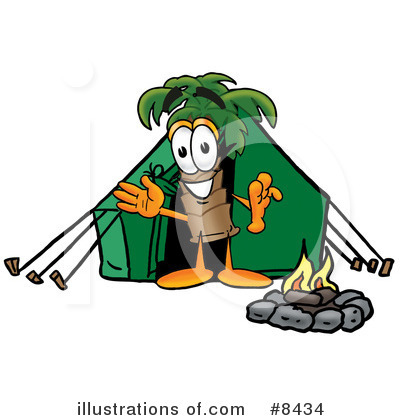 Royalty-Free (RF) Palm Tree Mascot Clipart Illustration by Mascot Junction - Stock Sample #8434